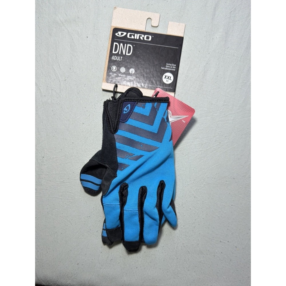Giro DND Cycling Gloves Adult XXL 11 Blue Black Full Finger MTB Bike New